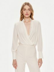 Elisabetta Franchi Body CB-008-42E2-4163 Biały Regular Fit. Białe body i gorsety Elisabetta Franchi, bez wzorów, z syntetyku. Za 839.99 zł.
