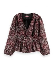 Scotch & Soda Bluzka w kolorze bordowym rozmiar: 38. Czerwone bluzki damskie Scotch & Soda, bez wzorów, bez kołnierzyka, bez ramiączek. Za 130.19 zł.