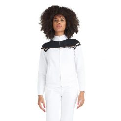 Bluza z zamek błyskawiczny na siłownia na co dzień. Białe bluzy damskie LEONE 1947 APPAREL, xs, bez wzorów, z bawełny, bez kaptura. W wyprzedaży za 196.69 zł.