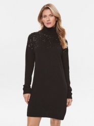 Liu Jo Sukienka dzianinowa MF3077 MS16G Czarny Relaxed Fit. Czarne sukienki damskie Liu Jo, bez wzorów, z dzianiny, bez ramiączek. Za 1,148.99 zł.