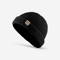 Czapka narciarska dla dorosłych Wedze Docker FR 500. Czarne czapki damskie WED'ZE, na zimę, bez wzorów, z materiału. Za 49.99 zł.