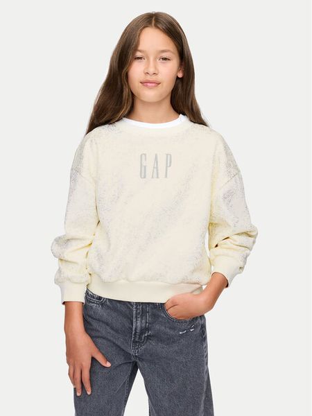 Gap Bluza 628718 Écru Regular Fit. Bluzy dziewczęce GAP, bez wzorów, z bawełny, bez ramiączek, bez kaptura. Za 129.99 zł.