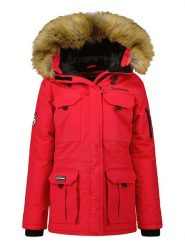 Geographical Norway Parka "Baliverne" w kolorze czerwonym rozmiar: XXL. Czerwone parki damskie Geographical Norway, xxl, bez kaptura. Za 260.35 zł.
