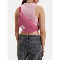 Torebka Guess Jeans. Czerwone torebki klasyczne damskie Guess Jeans, z jeansu, bez dodatków. Za 99.99 zł.