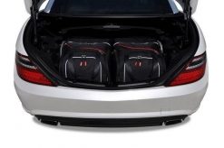 Torby Do Bagażnika Mercedes-Benz Slk 2011-2015 2Szt Kjust. Czarne torby podróżne KJUST, bez wzorów, z kauczuku. Za 492.00 zł.