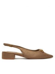 Nine West Baleriny WFA2991-1 Beżowy. Brązowe balerinki damskie Nine West, bez wzorów, z materiału. Za 119.99 zł.