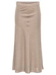 ONLY Spódnica midi Goa 15363690 Beżowy Regular Fit. Brązowe spódnice damskie Only, l, bez wzorów, ze lnu, midi. Za 169.99 zł.