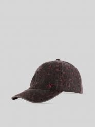 4F Czapka z daszkiem strapback damska - różowa XS/S (56cm). Czerwone czapki z daszkiem damskie 4F, bez wzorów, z materiału. Za 69.99 zł.