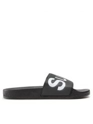 Superga Klapki 1908 Slides Polysoft Czarny. Czarne klapki damskie Superga, bez wzorów, ze skóry, bez obcasa, bez zapięcia. W wyprzedaży za 99.99 zł.