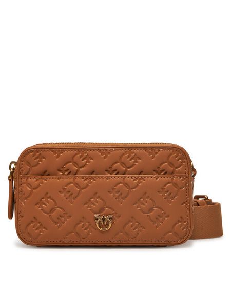 PINKO Torebka Camera Bag Mini PE 25 PLTT 104292 A1YB Brązowy. Brązowe listonoszki damskie Pinko, bez wzorów, ze skóry, bez dodatków. Za 709.99 zł.