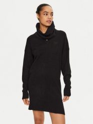 Liu Jo Sukienka dzianinowa WF4430 MA49P Czarny Regular Fit. Czarne sukienki damskie Liu Jo, bez wzorów, z dzianiny, bez ramiączek. Za 319.99 zł.