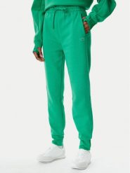 Lacoste Spodnie dresowe XF0343 Zielony Regular Fit. Zielone spodnie dresowe damskie Lacoste, bez wzorów, z bawełny. Za 359.99 zł.