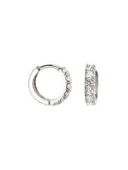 OR ÉCLAT Złote kolczyki-kreole z cyrkoniami rozmiar: onesize. Szare kolczyki damskie Or Éclat, z cyrkonią, złote, z zapięciem typu bigiel. Za 633.92 zł.