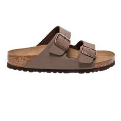 Klapki turystyczne uniseks Birkenstock Arizona 181. Brązowe klapki damskie Birkenstock, bez wzorów, z gumy, bez obcasa, bez zapięcia. Za 389.00 zł.