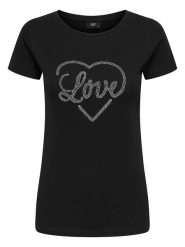 JDY Koszulka w kolorze czarnym rozmiar: S. Czarne koszulki damskie JDY, s, bez wzorów, z bawełny, bez kołnierzyka, bez ramiączek. Za 43.99 zł.