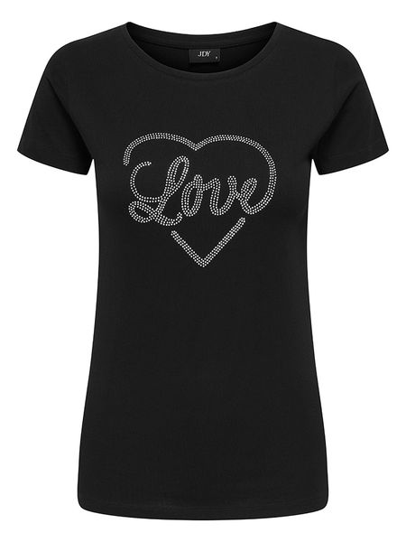 JDY Koszulka w kolorze czarnym rozmiar: S. Czarne koszulki damskie JDY, s, bez wzorów, z bawełny, bez kołnierzyka, bez ramiączek. Za 41.79 zł.