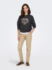 ONLY Bluza w kolorze antracytowym rozmiar: XL. Czarne bluzy damskie Only, xl, bez wzorów, bez kaptura. Za 83.42 zł.