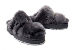 EMU AUSTRALIA W12316 WOBBEGONG charcoal, kapcie/klapki damskie. Szare kapcie damskie EMU Australia, z gumy. Za 439.90 zł.