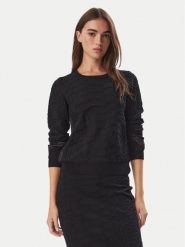 Liu Jo Sport Sweter TF6183 MS49I Czarny Regular Fit. Czarne swetry klasyczne damskie Liu Jo Sport, xl, z wiskozy, bez kołnierzyka. Za 599.99 zł.