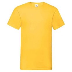 Koszulka Unisex Dla Dorosłych Z Dekoltem W Szpic. Brązowe bluzki damskie Fruit of the Loom, s, bez wzorów, sportowe, bez kołnierzyka, bez ramiączek. Za 39.99 zł.
