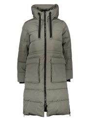 MOSS COPENHAGEN Płaszcz zimowy "Pavinaria" w kolorze khaki rozmiar: M/L. Brązowe płaszcze damskie Moss Copenhagen, na zimę, l, bez wzorów, z puchu, bez kaptura. Za 439.24 zł.