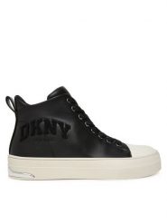 DKNY Trampki Yaser-K3500746 Czarny. Czarne trampki damskie DKNY, bez wzorów, ze skóry, bez zapięcia. Za 429.99 zł.