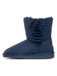 ISLAND BOOT Botki zimowe "Goldboro" w kolorze granatowym rozmiar: 38. Niebieskie botki damskie Island Boot, na zimę, z materiału, bez obcasa, bez zapięcia. Za 165.99 zł.
