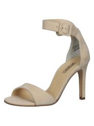 Paul Green Skórzane sandały w kolorze beżowym na obcasie rozmiar: 37,5. Brązowe sandały damskie Paul Green, bez wzorów, z otwartym noskiem, bez obcasa, na koturnie, bez zapięcia. Za 179.22 zł.