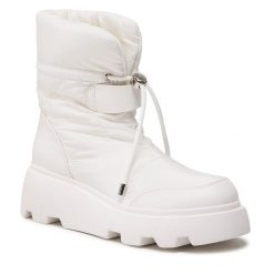 Botki DeeZee. Białe botki damskie DeeZee, bez obcasa, na płaskiej podeszwie, bez zapięcia. Za 219.99 zł.