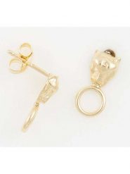 OR ÉCLAT Złote kolczyki-wkrętki "Savage" rozmiar: onesize. Żółte kolczyki damskie Or Éclat, złote. Za 336.61 zł.