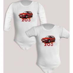 Peugeot 205 — body. Body niemowlęce nikiniki, bez wzorów, z bawełny, bez kołnierzyka, bez ramiączek. W wyprzedaży za 50.15 zł.