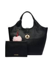 LOVE MOSCHINO Torebka JC4238PP0PKI0000 Czarny. Czarne shopper bag Love Moschino, bez wzorów, ze skóry, bez dodatków. Za 1,119.00 zł.