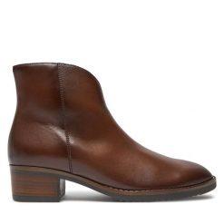 Botki Gabor. Brązowe botki damskie Gabor, bez obcasa, na płaskiej podeszwie, bez zapięcia. Za 589.99 zł.