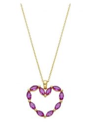 Luxenter Naszyjnik z zawieszką rozmiar: onesize. Czerwone naszyjniki damskie Luxenter, z cyrkonią, srebrne. Za 173.99 zł.