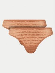 Emporio Armani Underwear Komplet stringów 163333 3F204 01656 Brązowy. Brązowe komplety bielizny Emporio Armani Underwear, bez wzorów, z syntetyku. Za 159.99 zł.
