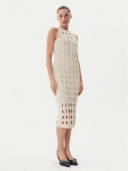 PINKO Sukienka dzianinowa Allan 105190 A2LW Beżowy Regular Fit. Brązowe sukienki damskie Pinko, bez wzorów, z dzianiny, bez ramiączek. Za 1,109.00 zł.