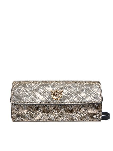 PINKO Torebka Love Tiny Brids Wallet C AI 25-26 PCPL 103765 A20D Złoty. Żółte listonoszki damskie Pinko, bez wzorów, z syntetyku, bez dodatków. Za 1,149.00 zł.