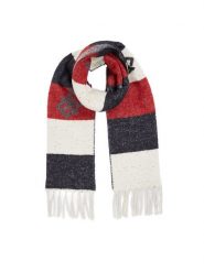 Tommy Hilfiger Szalik Limitless Chic Cb Scarf AW0AW15353 Granatowy. Niebieskie szaliki damskie Tommy Hilfiger, bez wzorów, z syntetyku. Za 799.99 zł.