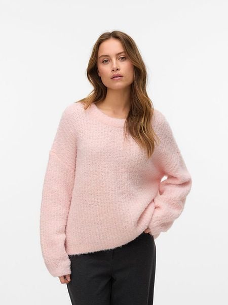 Vero Moda Sweter w kolorze jasnoróżowym rozmiar: M. Różowe swetry klasyczne damskie Vero Moda, m, z wełny, bez kołnierzyka. Za 148.61 zł.