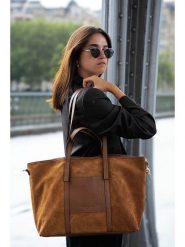 Maison héritage PARIS Skórzany shopper bag "Malta" w kolorze jasnobrązowym - 52 x 31 cm rozmiar: onesize. Brązowe shopper bag maison héritage PARIS, bez wzorów, z materiału, na ramię, bez dodatków. Za 426.99 zł.