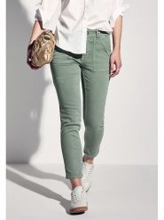 Street One Spodnie - Skinny fit - w kolorze khaki rozmiar: W28/L28. Brązowe rurki damskie Street One, bez wzorów, z materiału. Za 241.95 zł.