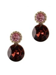 Otazu Pozłacane kolczyki-wkrętki z kryształami Swarovski rozmiar: onesize. Czerwone kolczyki damskie Otazu, z kryształem, pozłacane. Za 43.99 zł.