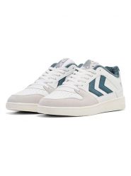 Hummel Sneakersy "St. Power Play" w kolorze biało-zielonym rozmiar: 36. Białe obuwie sportowe damskie Hummel, z materiału, bez zapięcia. Za 114.44 zł.