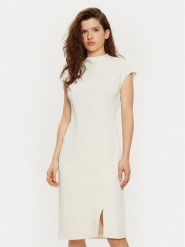 Calvin Klein Sukienka codzienna Heavy Crepe Ss Bodycon Dress K20K208091 Biały Slim Fit. Białe sukienki damskie Calvin Klein, bez wzorów, z syntetyku, bez ramiączek. Za 579.99 zł.
