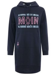 Zwillingsherz Sukienka dresowa w kolorze granatowym rozmiar: S/M. Niebieskie sukienki damskie Zwillingsherz, bez wzorów, z dresówki, bez ramiączek. Za 237.17 zł.