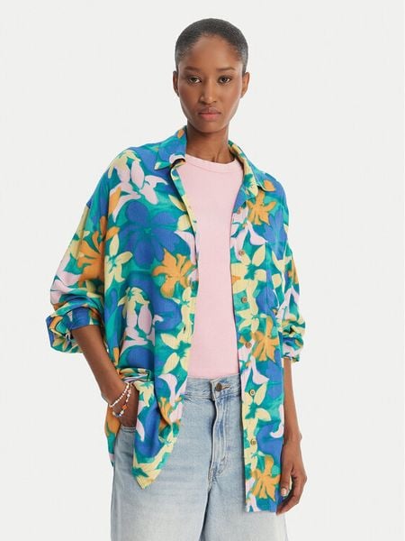 Billabong Koszula Summer Love EBJX603004 Niebieski Oversize. Niebieskie koszule damskie Billabong, s, bez wzorów, z wiskozy, bez kołnierzyka, bez ramiączek. Za 126.99 zł.