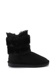 Blackfield Botki zimowe "Erie" w kolorze czarnym rozmiar: 37. Czarne botki damskie Blackfield, na zimę, z materiału, z okrągłym noskiem, bez obcasa, bez zapięcia. Za 104.89 zł.