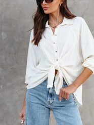 LA Angels Bluzka w kolorze kremowym rozmiar: S. Brązowe bluzki damskie LA Angels, s, bez wzorów, bez kołnierzyka, bez ramiączek. Za 152.99 zł.