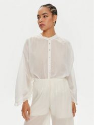 ViCOLO Koszula TB2079 Biały Oversize. Białe koszule damskie ViCOLO, bez wzorów, z bawełny, bez kołnierzyka, bez ramiączek. Za 239.99 zł.