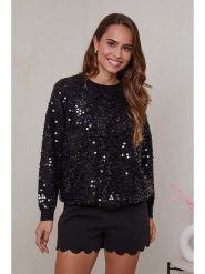 Soft Cashmere Sweter w kolorze czarnym rozmiar: 34/36. Czarne swetry klasyczne damskie Soft Cashmere, bez kołnierzyka. Za 114.44 zł.